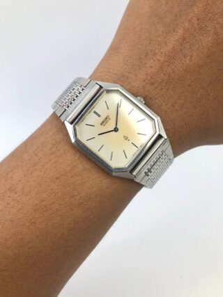 DRESSWATCH SEIKO QUARTZ 7820-5440 ORIGINAL JAPAN VINTAGE OCTAGON NATURAL AGED DIAL