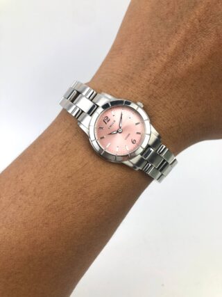 CITIZEN WICCA PINK DIAL ORIGINAL QUARTZ LADIES WATCH JAPAN MOVEMENT STAINLESS STEEL