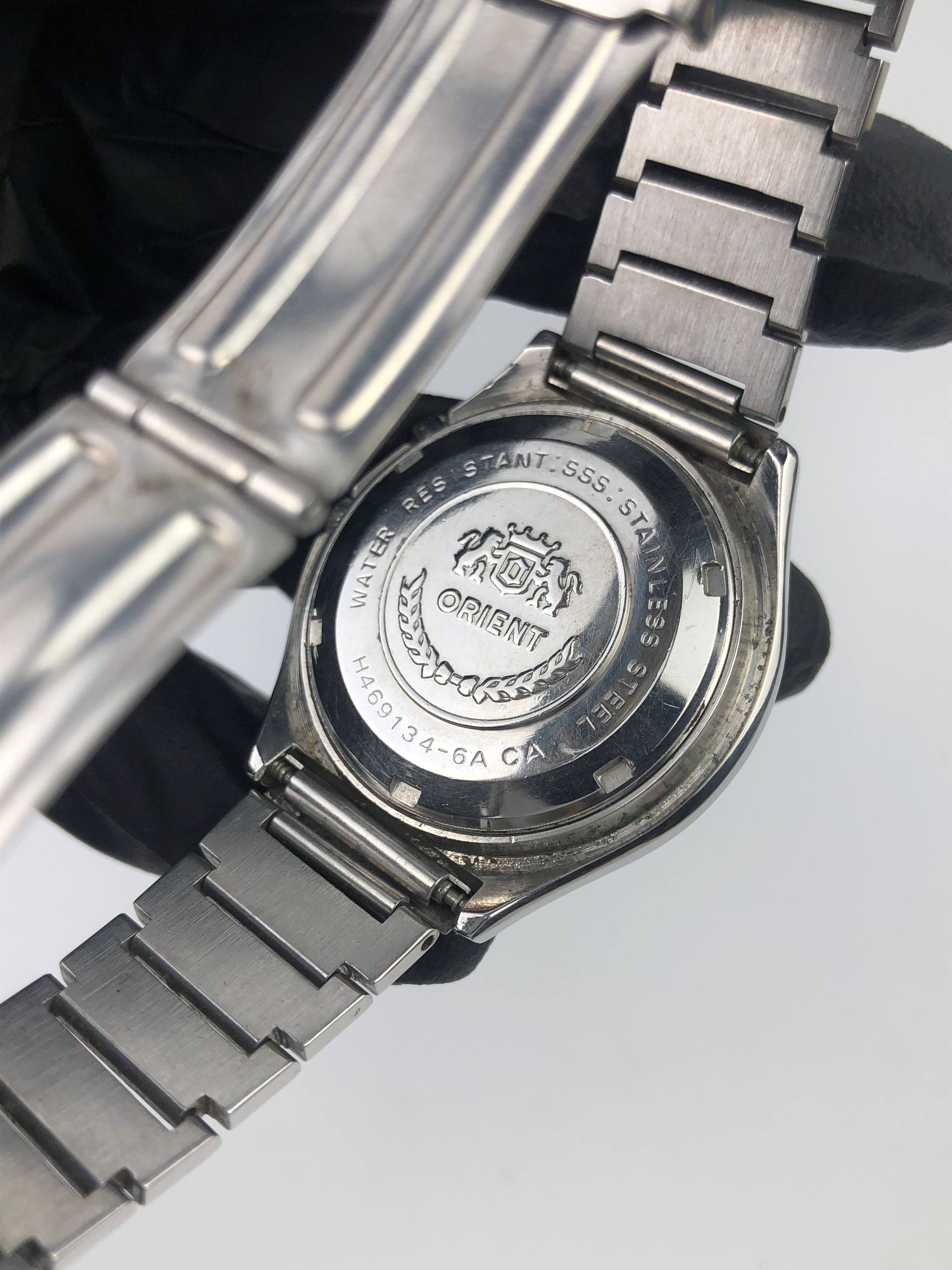 ORIENT AUTOMATIC 21 JEWELS HA69134-6A ORIGINAL SILVER DIAL VINTAGE JAPAN MEN’S WATCH - Gambar 8