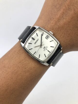 SEIKO LORD MATIC LM 5605-5000 23 JEWELS AUTOMATIC VINTAGE TV CASE SILVER DIAL ORIGINAL JAPAN