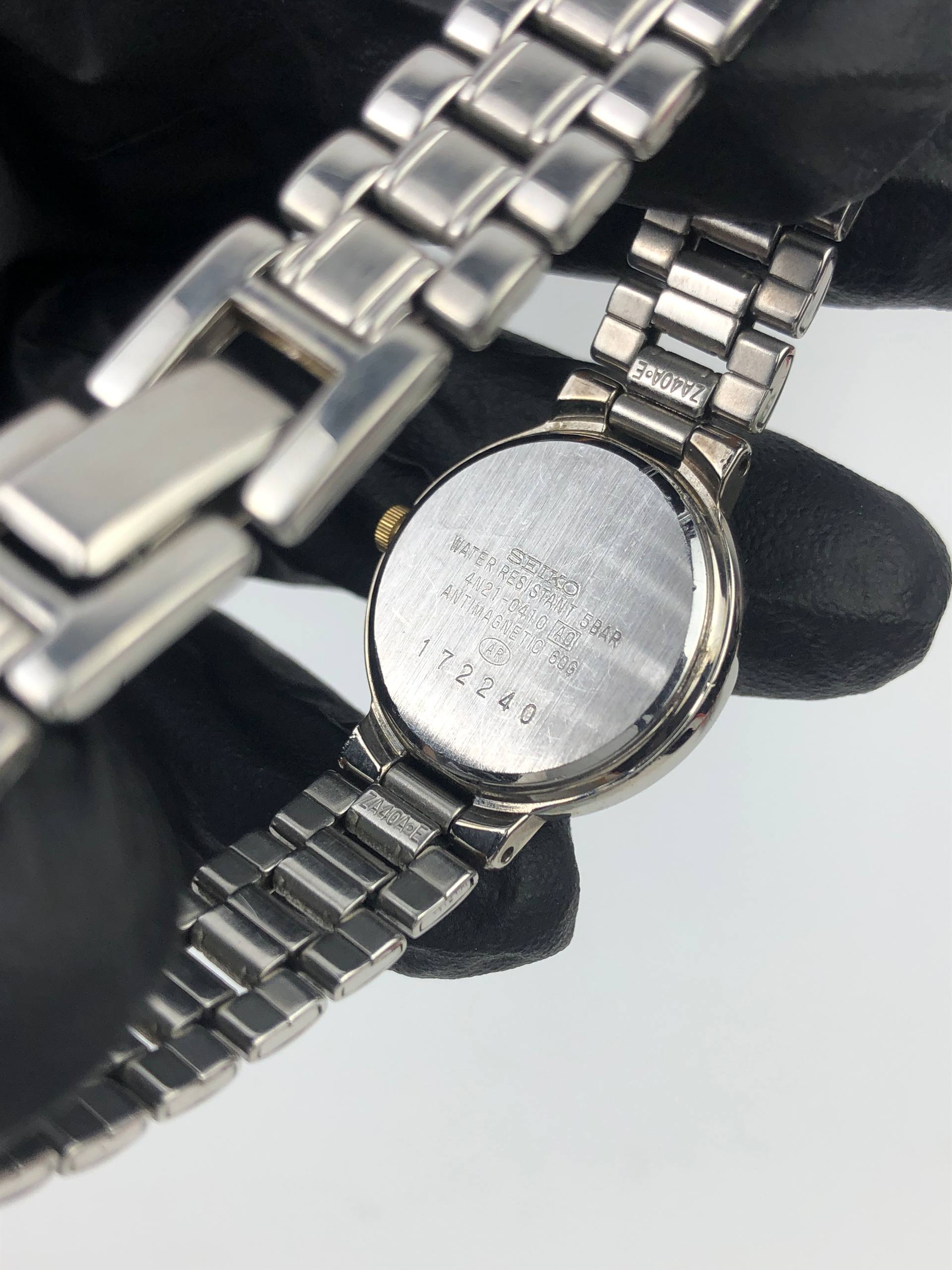 SEIKO AVENUE 4N25-0040 LADIES WHITE DIAL QUARTZ JAPAN ORIGINAL - Gambar 8