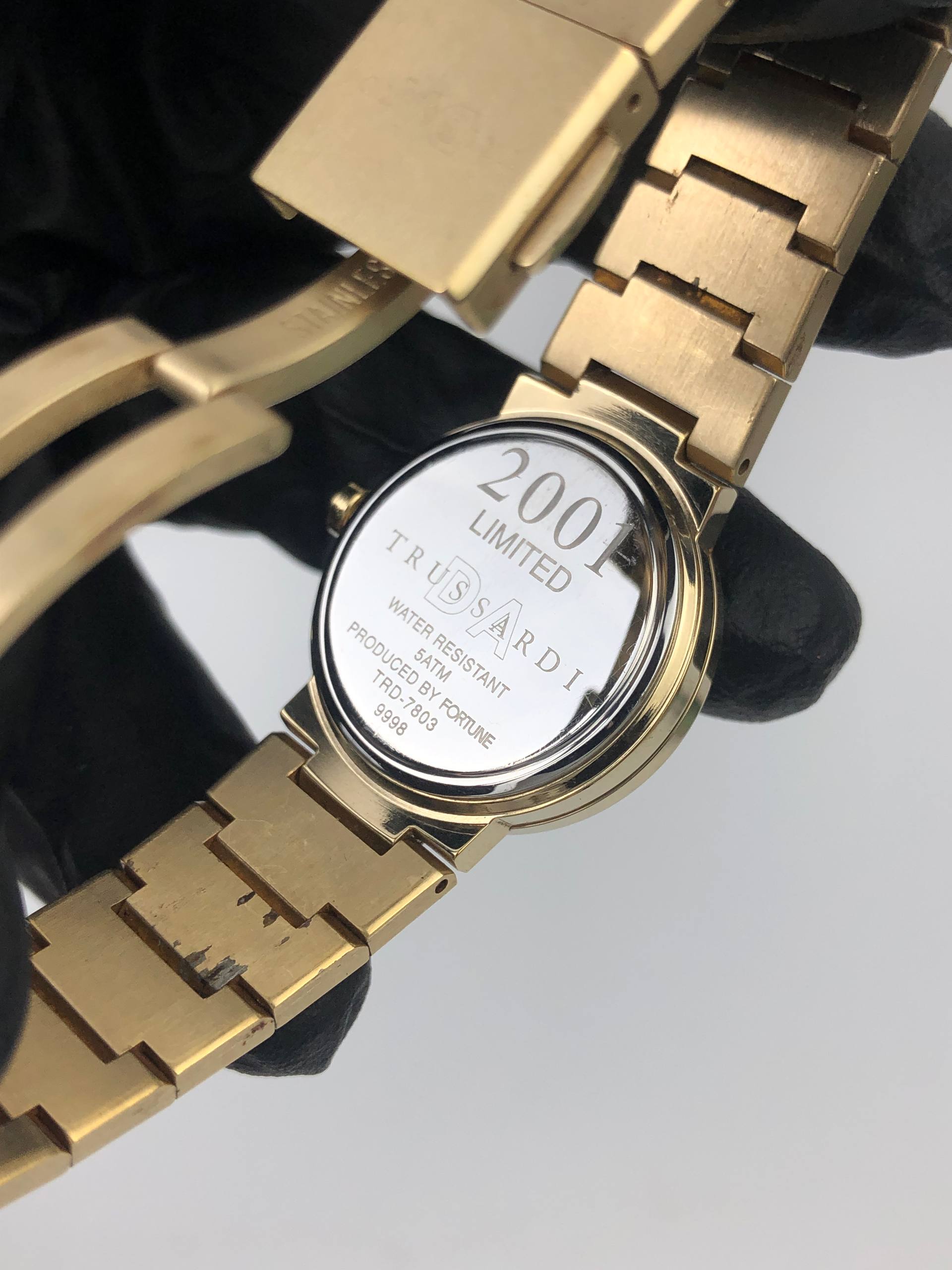 TRUSSARDI LIMITED EDITION 2001 TRD-7803 SMALL SECONDS SILVER SUNBURST DIAL ORIGINAL - Gambar 8