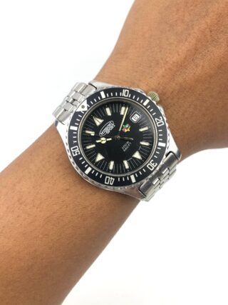MYSSONI SPORT DIVER 200M 660FT SWISS MADE BLACK DIAL SUBMARINER STYLE JUBILEE BRACELET ORIGINAL