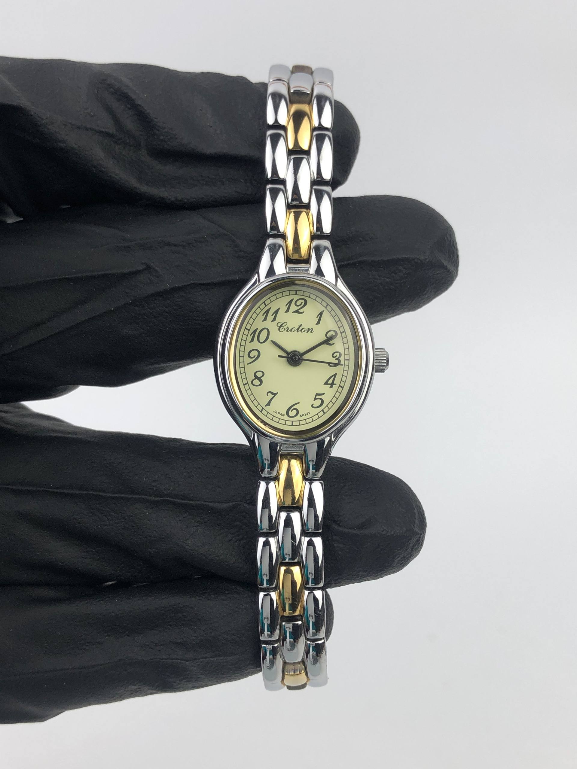 CROTON QUARTZ LADIES TWO TONE CREAM DIAL - Gambar 2