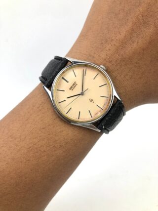 SEIKO QUARTZ 7830-8030 AGED DIAL ULTRA THIN VINTAGE DRESS WATCH JAPAN