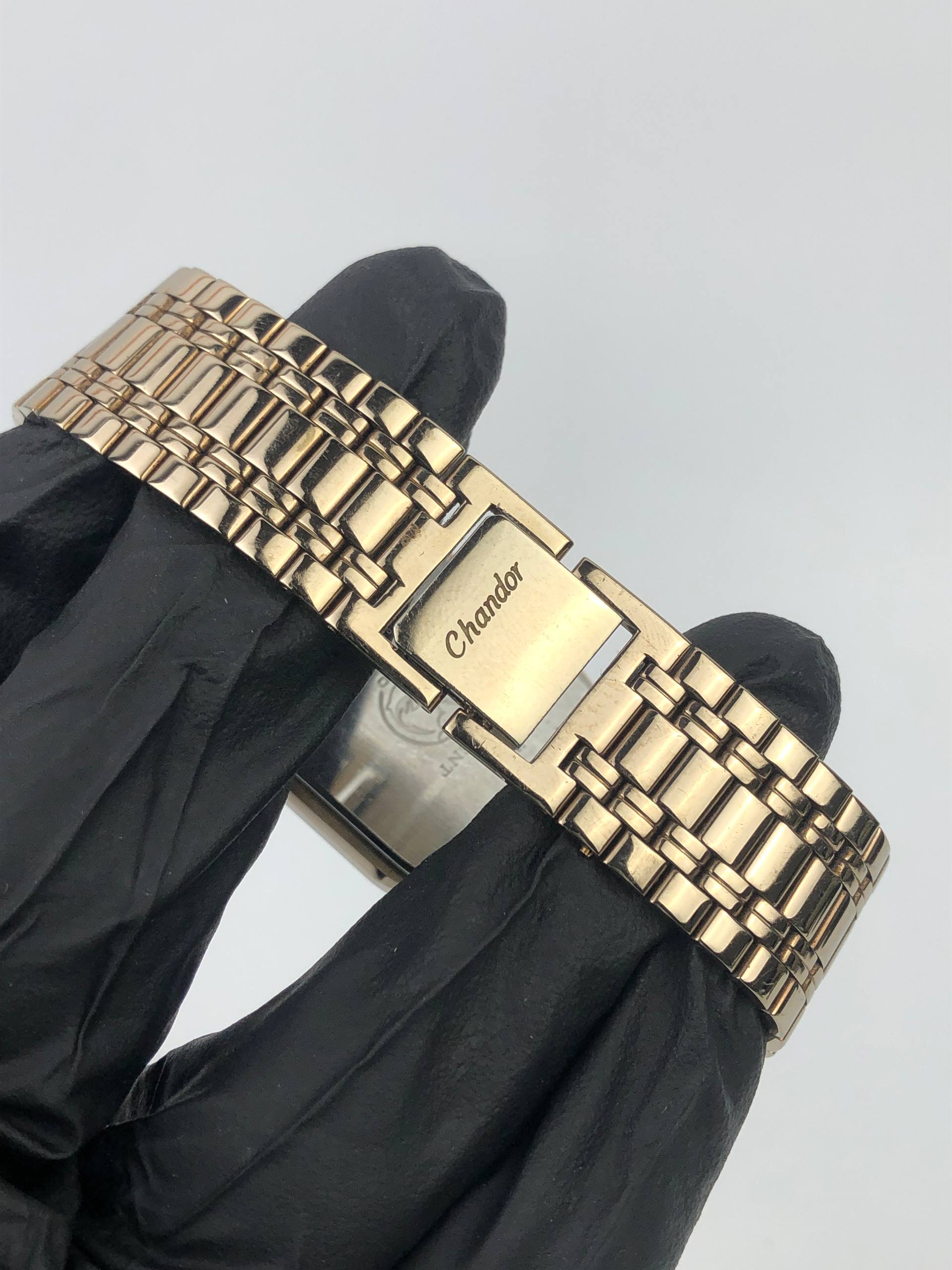 CHANDOR ORIENT QUARTZ J5621-40 CS JAPAN VINTAGE DRESS WATCH ORIGINAL BRACELET GOLD DIAL - Gambar 7