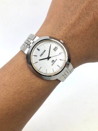 RICOH RIQUARTZ 591042 VINTAGE QUARTZ SILVER DIAL ORIGINAL JAPAN DATE WATCH