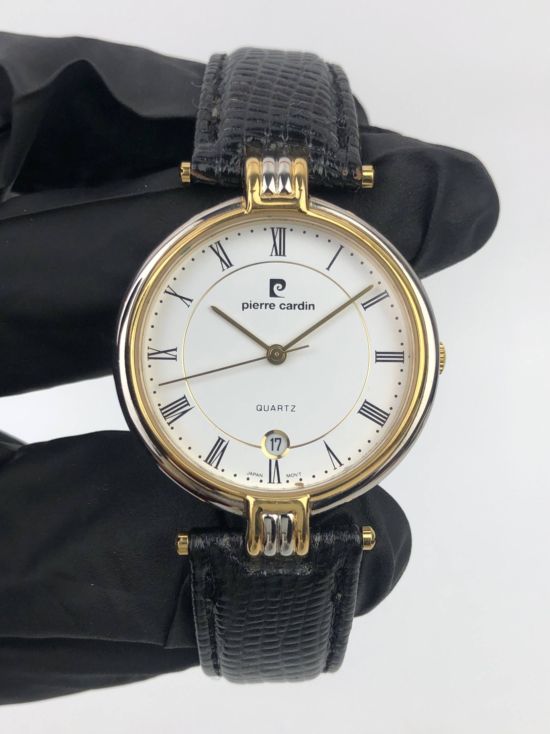 PIERRE CARDIN QUARTZ ROMAN DIAL DATE TWO TONE DRESS WATCH JAPAN MOVEMENT - Gambar 2