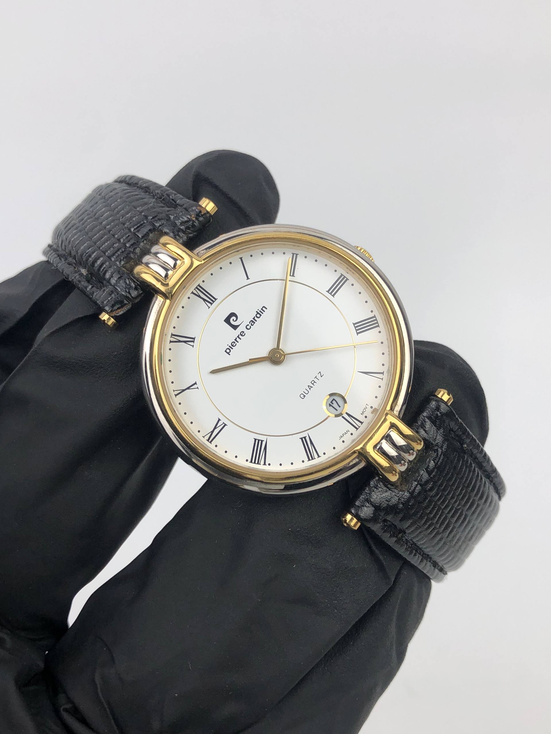 PIERRE CARDIN QUARTZ ROMAN DIAL DATE TWO TONE DRESS WATCH JAPAN MOVEMENT - Gambar 4