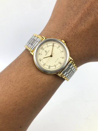 CITIZEN LIGHTHOUSE QUARTZ 6031 ORIGINAL JAPAN TWO TONE DRESS WATCH VINTAGE