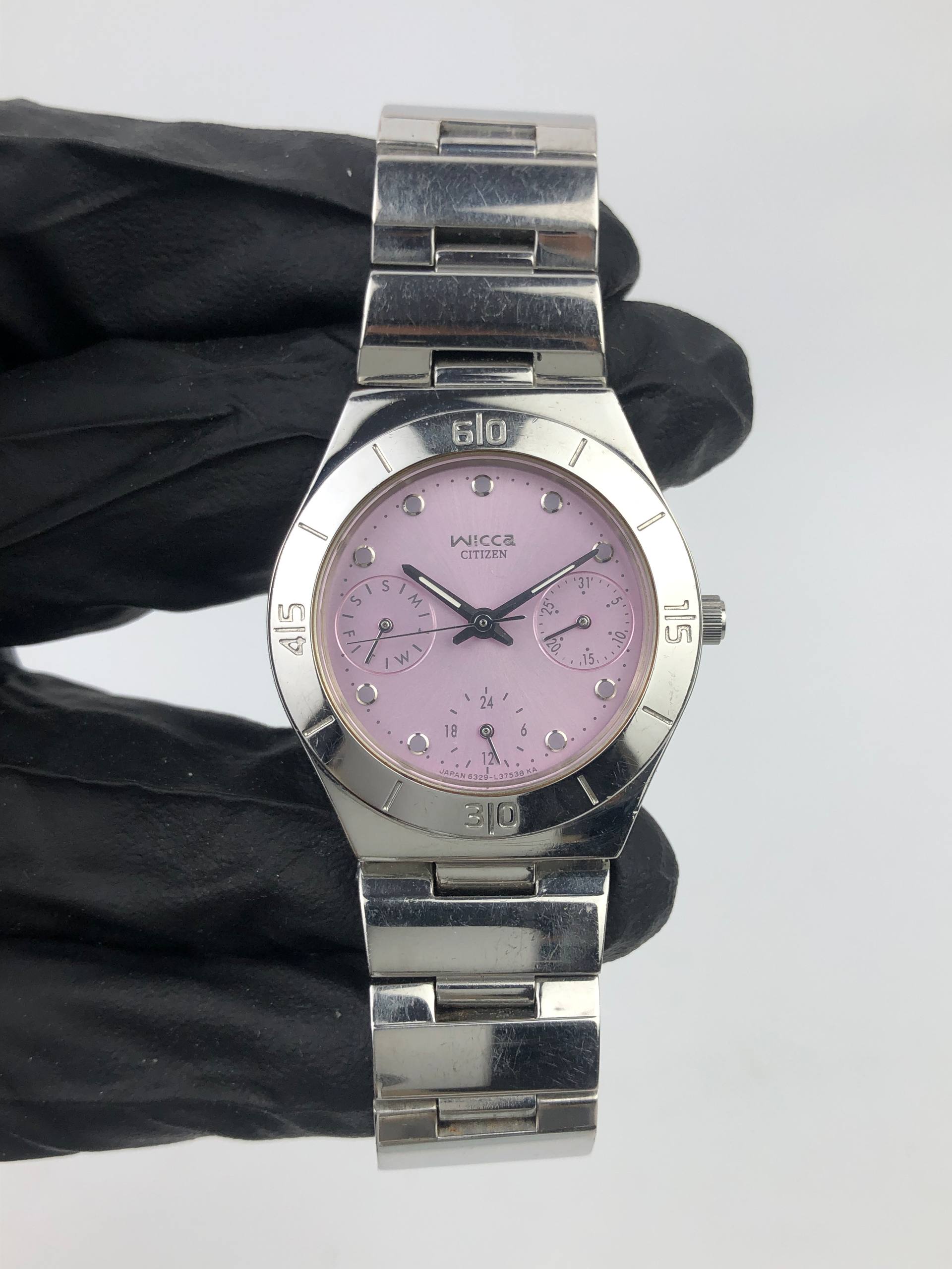 CITIZEN WICCA 6329-L20715 MULTIFUNCTION PINK DIAL ORIGINAL JAPAN LADIES WATCH - Gambar 2