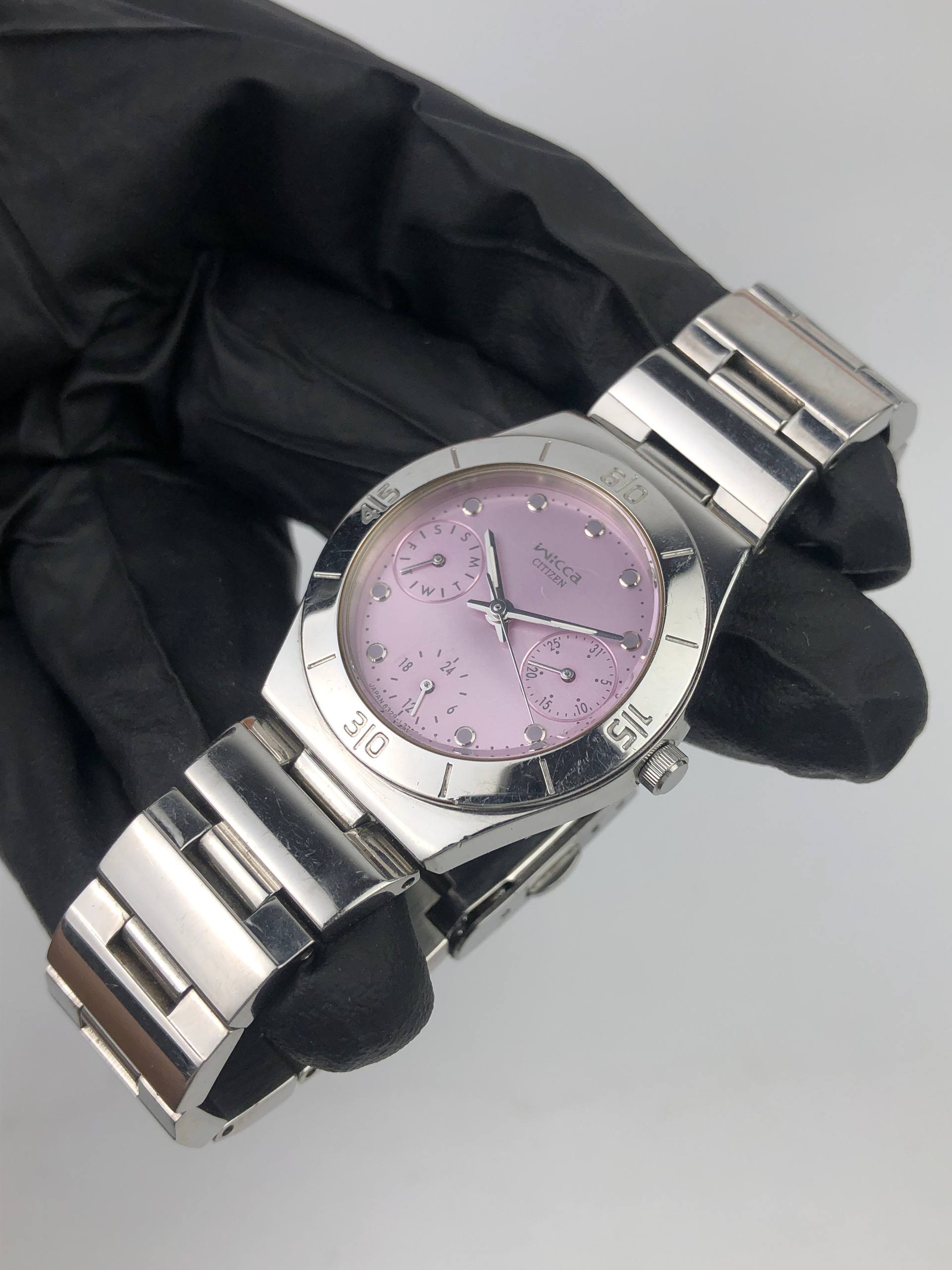 CITIZEN WICCA 6329-L20715 MULTIFUNCTION PINK DIAL ORIGINAL JAPAN LADIES WATCH - Gambar 3