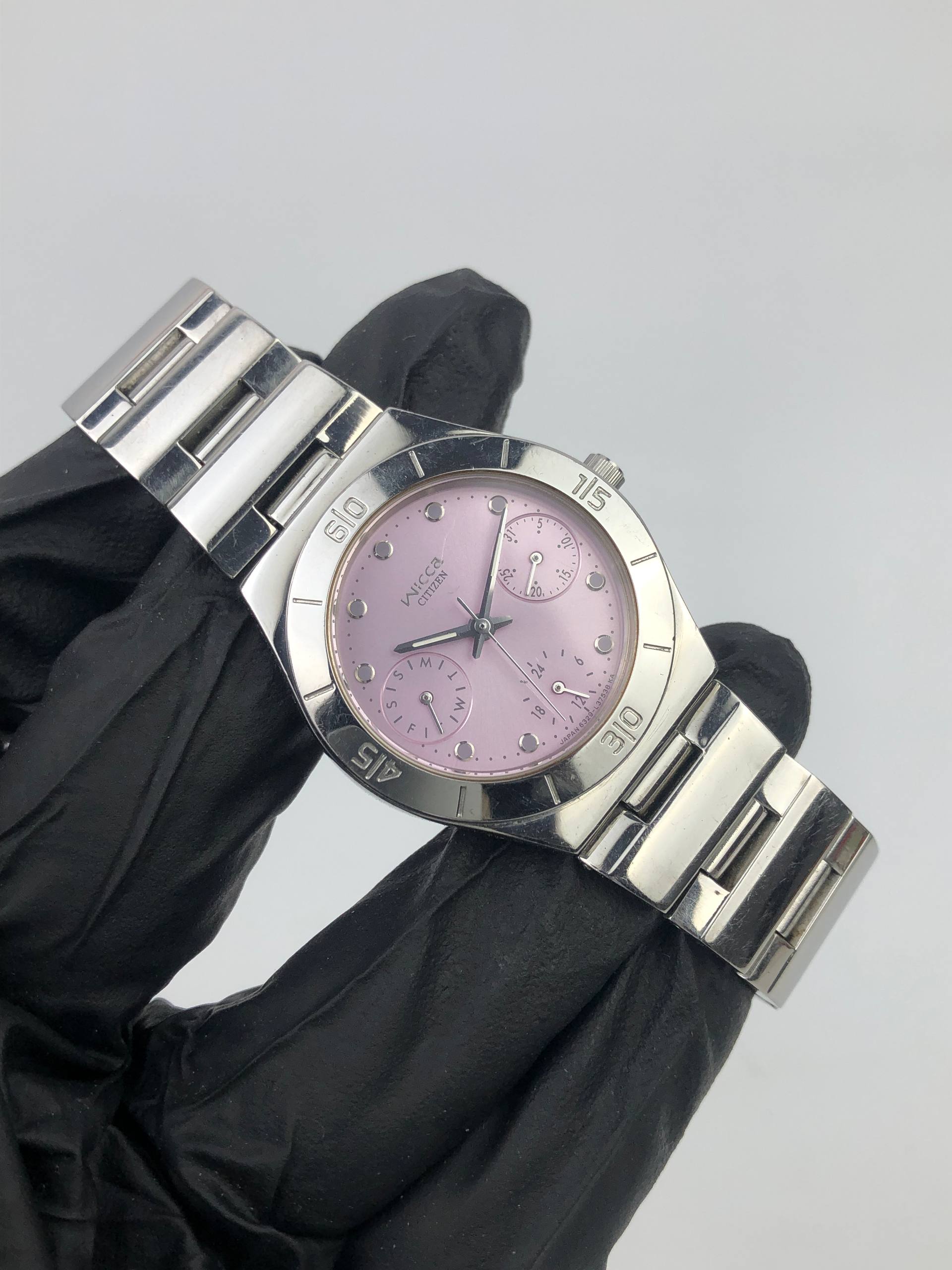 CITIZEN WICCA 6329-L20715 MULTIFUNCTION PINK DIAL ORIGINAL JAPAN LADIES WATCH - Gambar 4