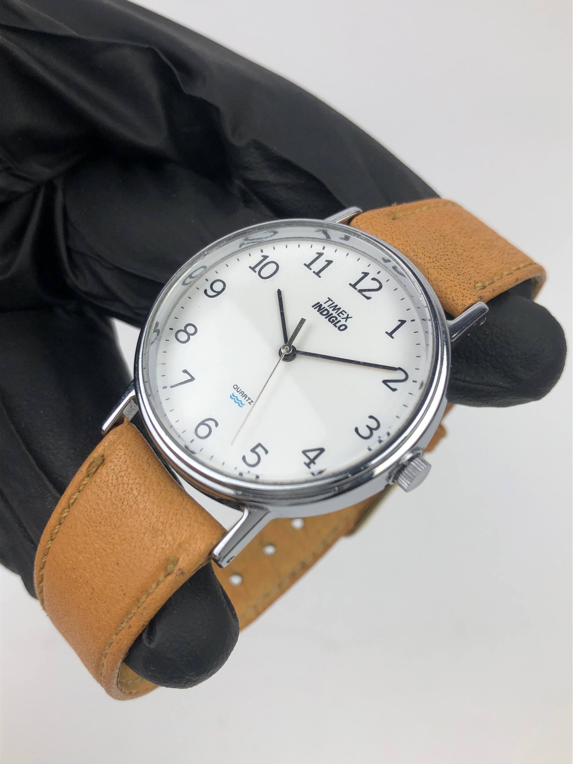 TIMEX INDIGLO EASY READER WHITE DIAL QUARTZ ORIGINAL MINIMALIST WATCH - Gambar 3