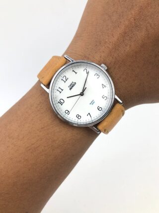 TIMEX INDIGLO EASY READER WHITE DIAL QUARTZ ORIGINAL MINIMALIST WATCH