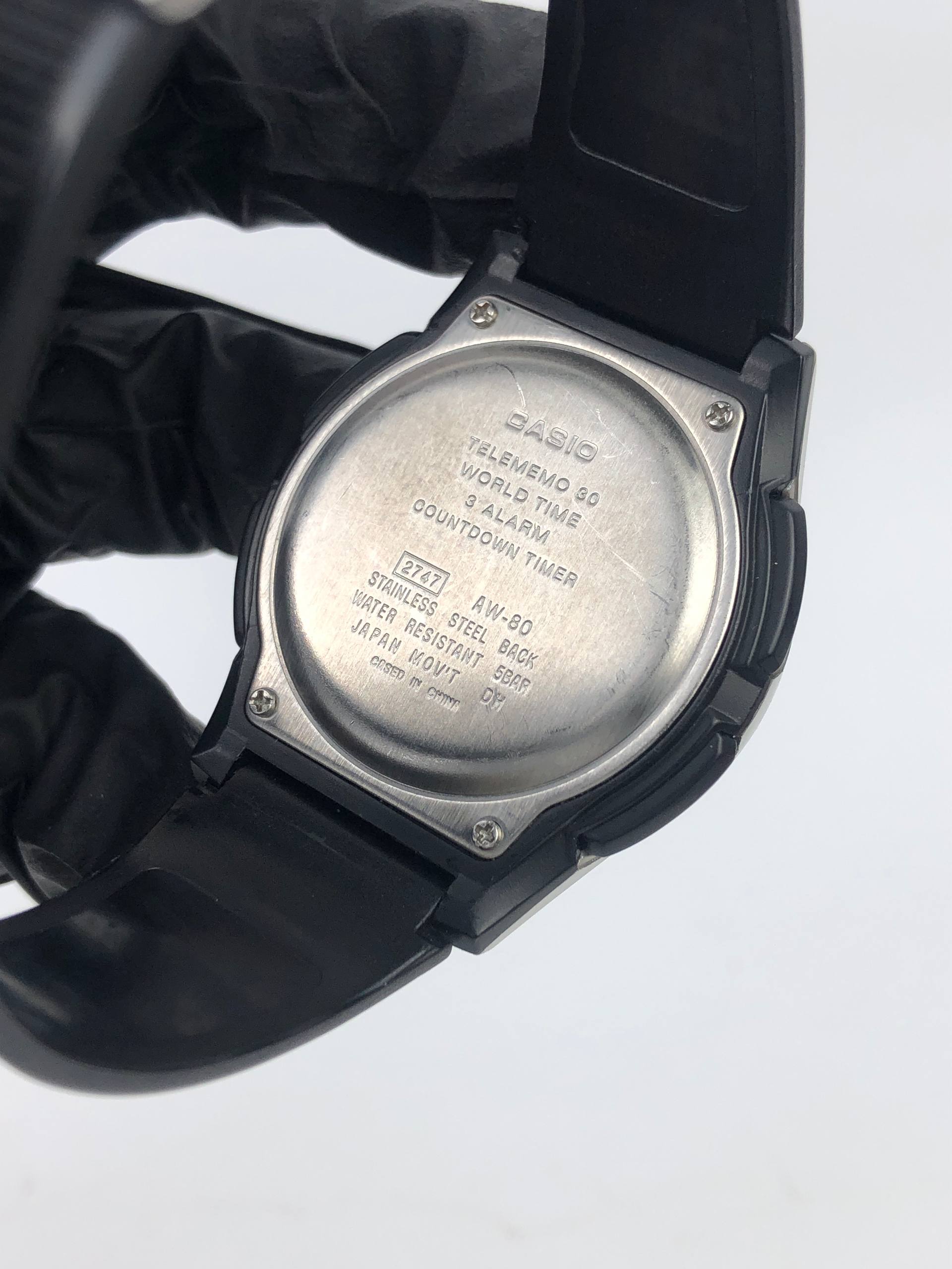 CASIO TELEMEMO 30 AW-80 ANA DIGI WORLD TIME JAPAN MODULE 2747 - Gambar 7