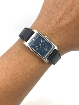 SEIKO CHORUS SPECIAL 2518-3090 BLUE SUNBURST RECTANGULAR JAPAN