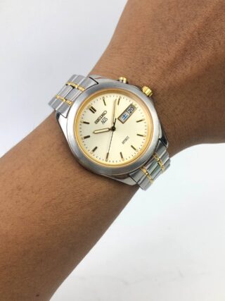 SEIKO AGS SPIRIT 5M23-7A60 KINETIC JAPAN TWO TONE