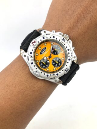 TIME FORCE CHRONOGRAPH ORANGE DIAL 100M QUARTZ 9001