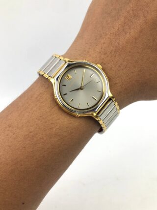 LOWERS LUCIANO VALENTI COLLECTION TWO TONE QUARTZ JAPAN DRESS WATCH