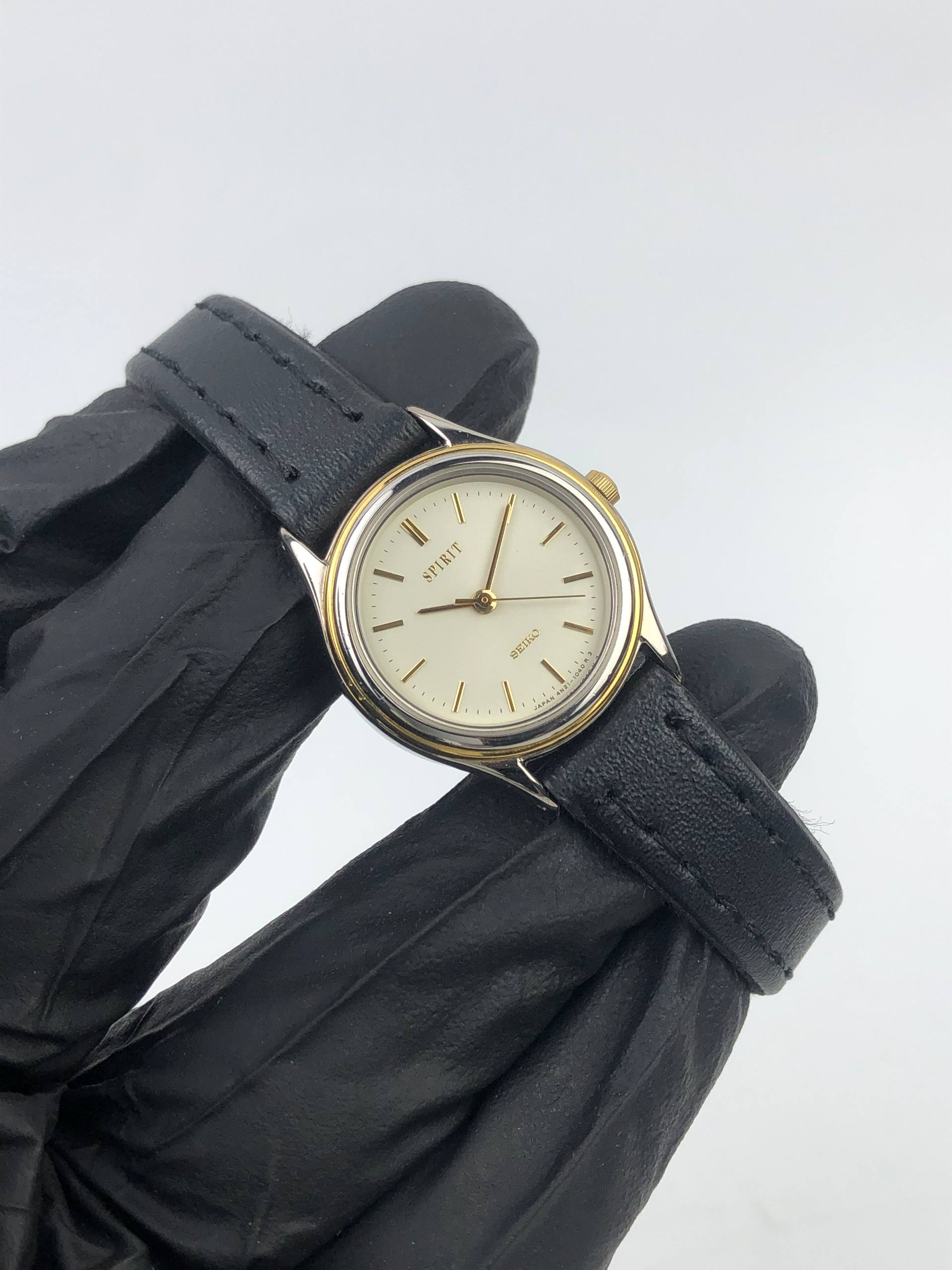 SEIKO SPIRIT 4N21-054A 1992 NTT JAPAN QUARTZ LADIES DRESS WATCH - Gambar 4
