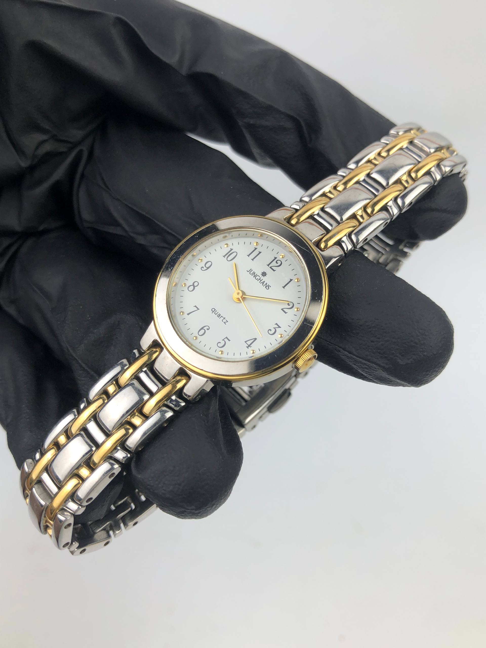 JUNGHANS JY-2000L QUARTZ TWO TONE LADIES DRESS WATCH - Gambar 3