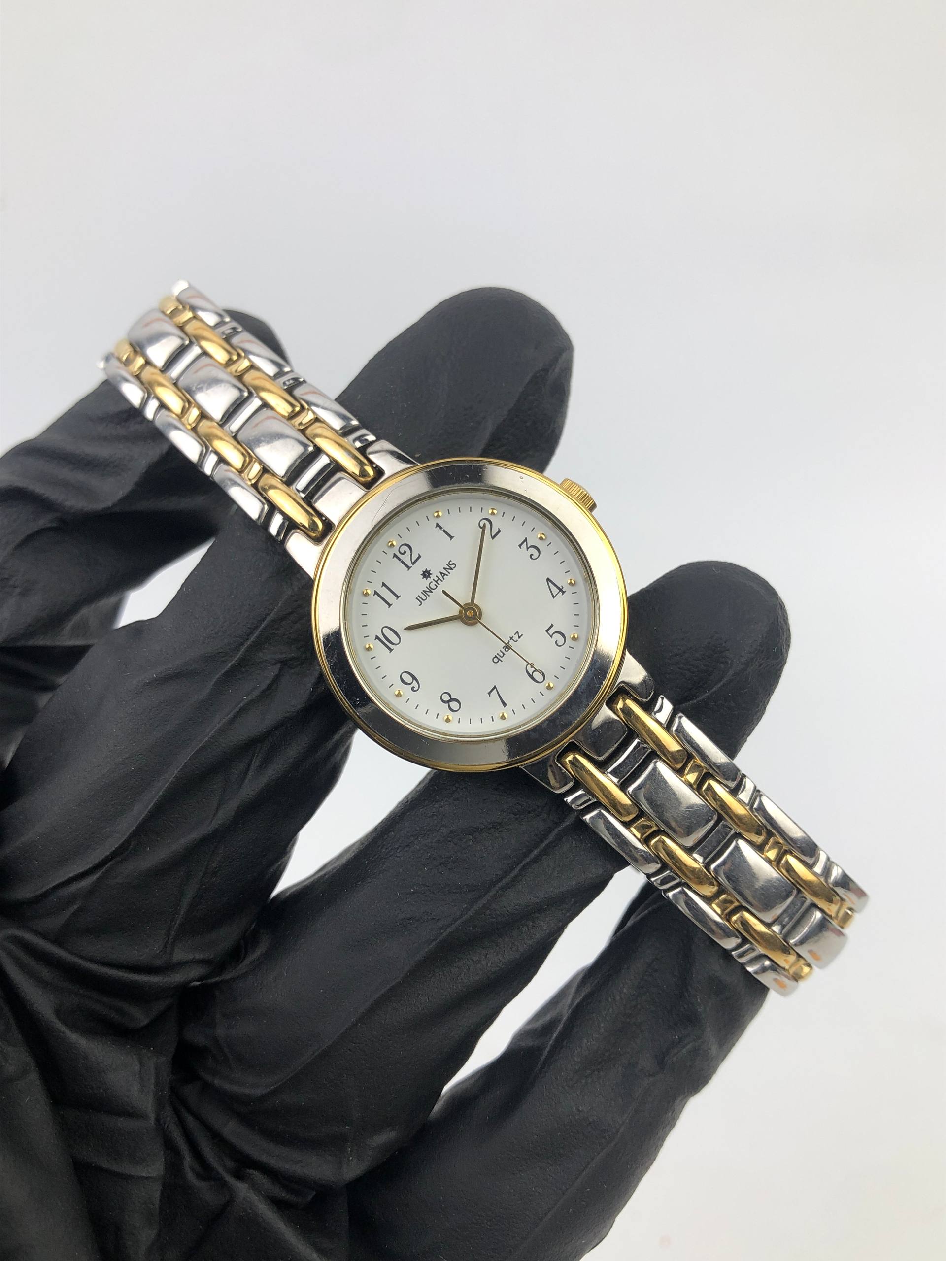 JUNGHANS JY-2000L QUARTZ TWO TONE LADIES DRESS WATCH - Gambar 4