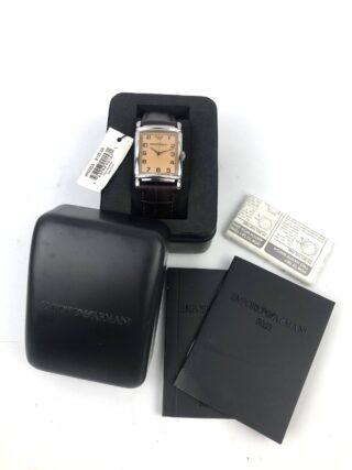 EMPORIO ARMANI AR-0203 TANK CHAMPAGNE DIAL FULLSET ORIGINAL