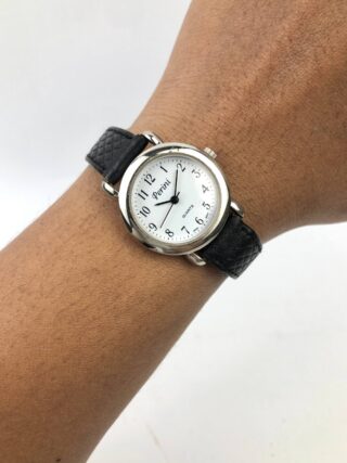 PERINI QUARTZ JAPAN MOVT DRESS WATCH SILVER WHITE DIAL