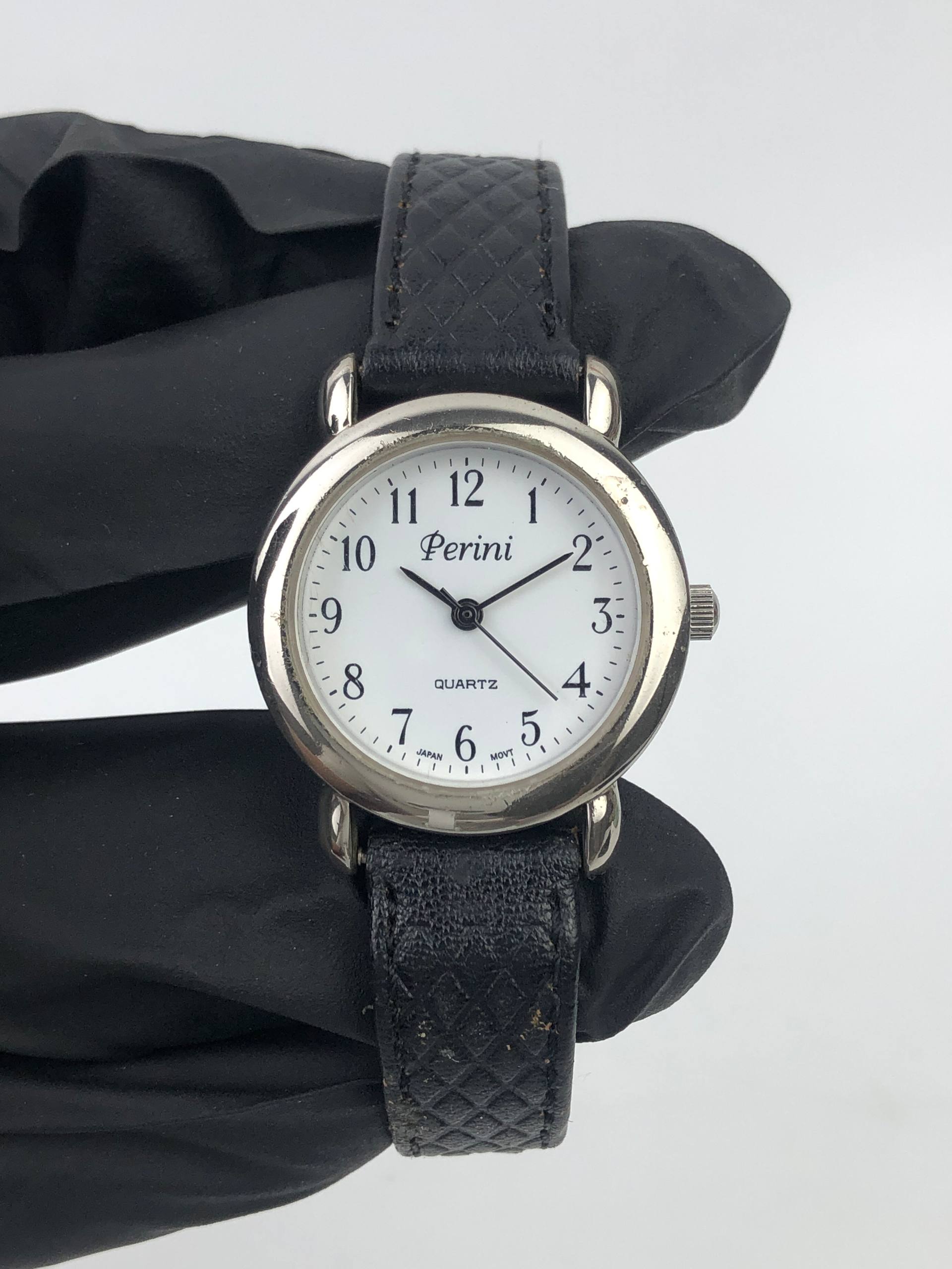 PERINI QUARTZ JAPAN MOVT DRESS WATCH SILVER WHITE DIAL - Gambar 2
