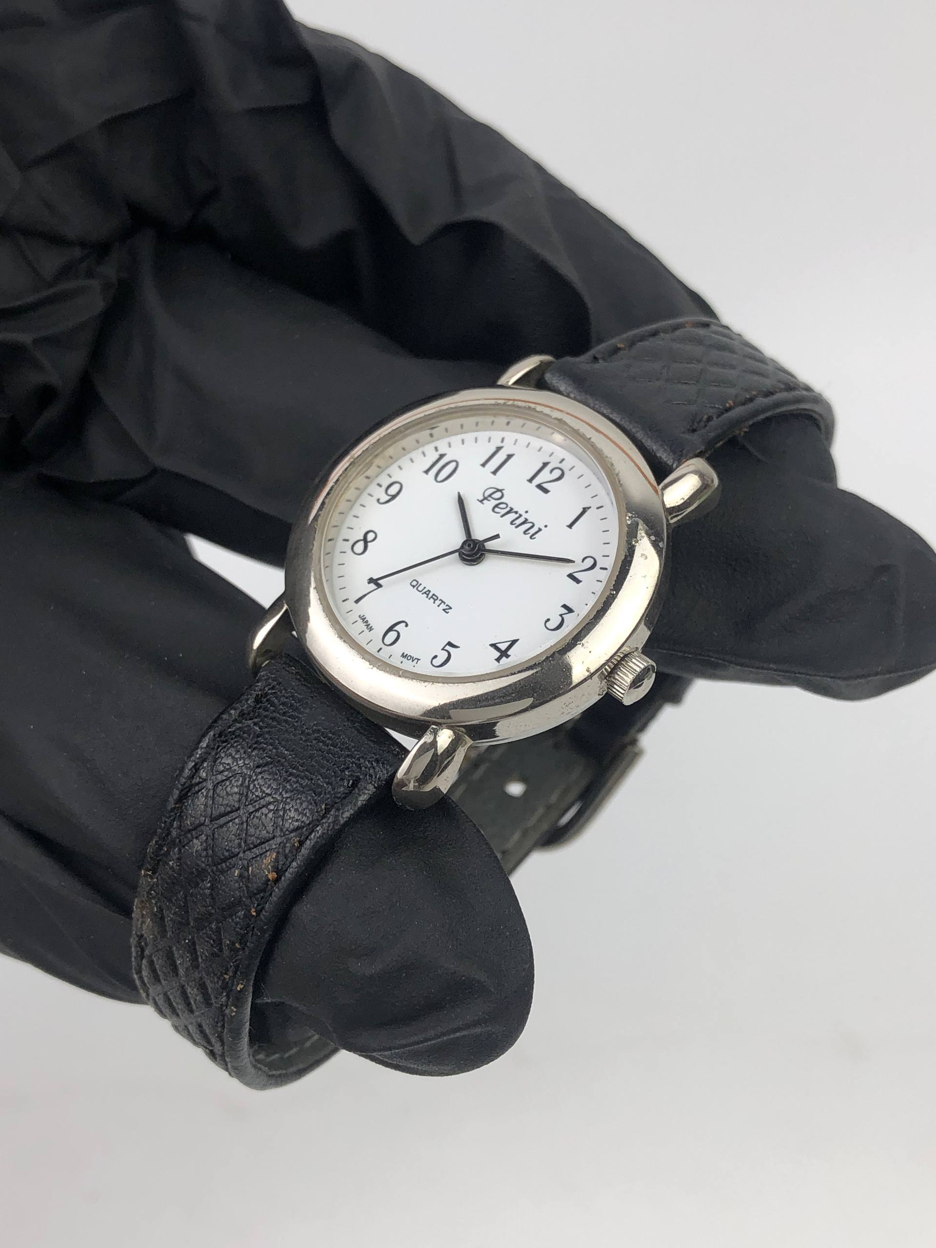 PERINI QUARTZ JAPAN MOVT DRESS WATCH SILVER WHITE DIAL - Gambar 4