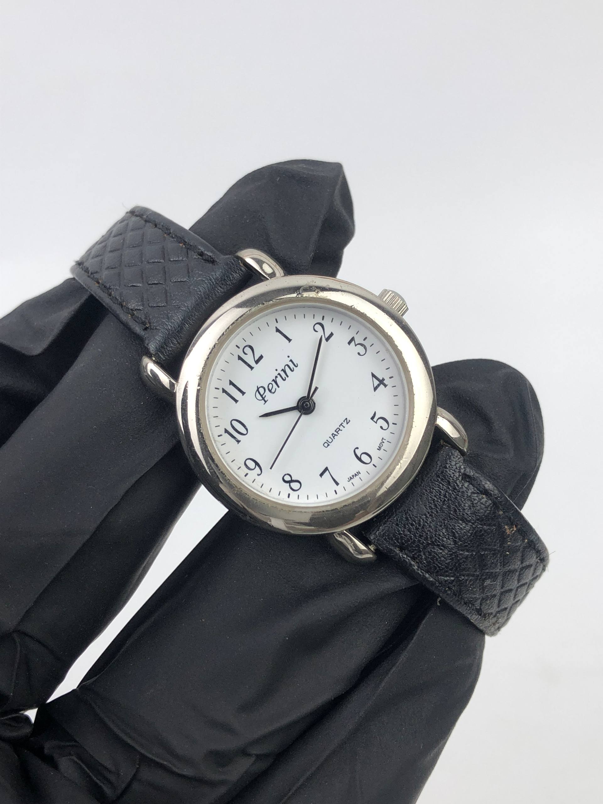 PERINI QUARTZ JAPAN MOVT DRESS WATCH SILVER WHITE DIAL - Gambar 3