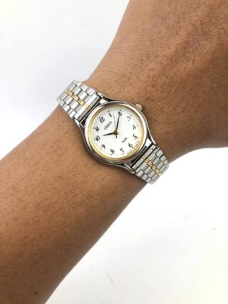 ALBA URBAN LADIES QUARTZ Y70-1690 WHITE DIAL TWO TONE JAPAN ORIGINAL