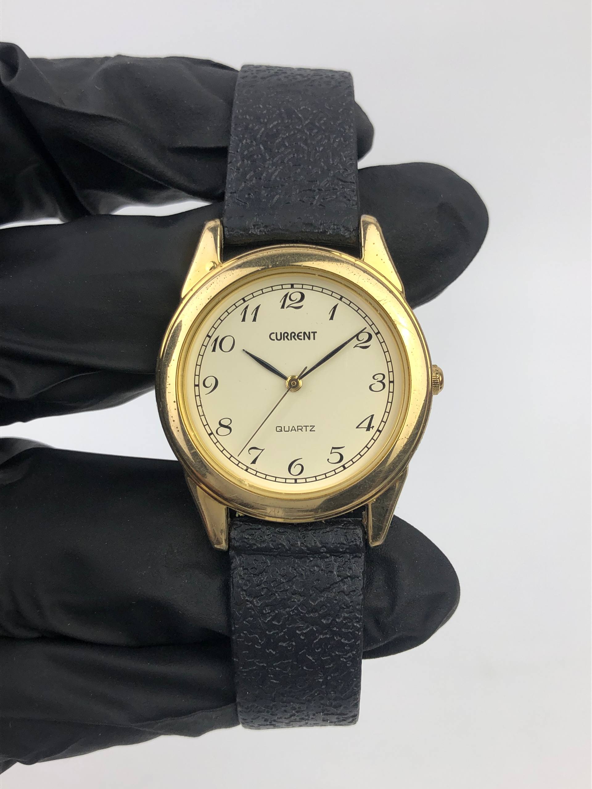 CURRENT QUARTZ V501-A110 CREAM DIAL CLASSIC DRESS WATCH JAPAN MOVEMENT ORIGINAL - Gambar 2