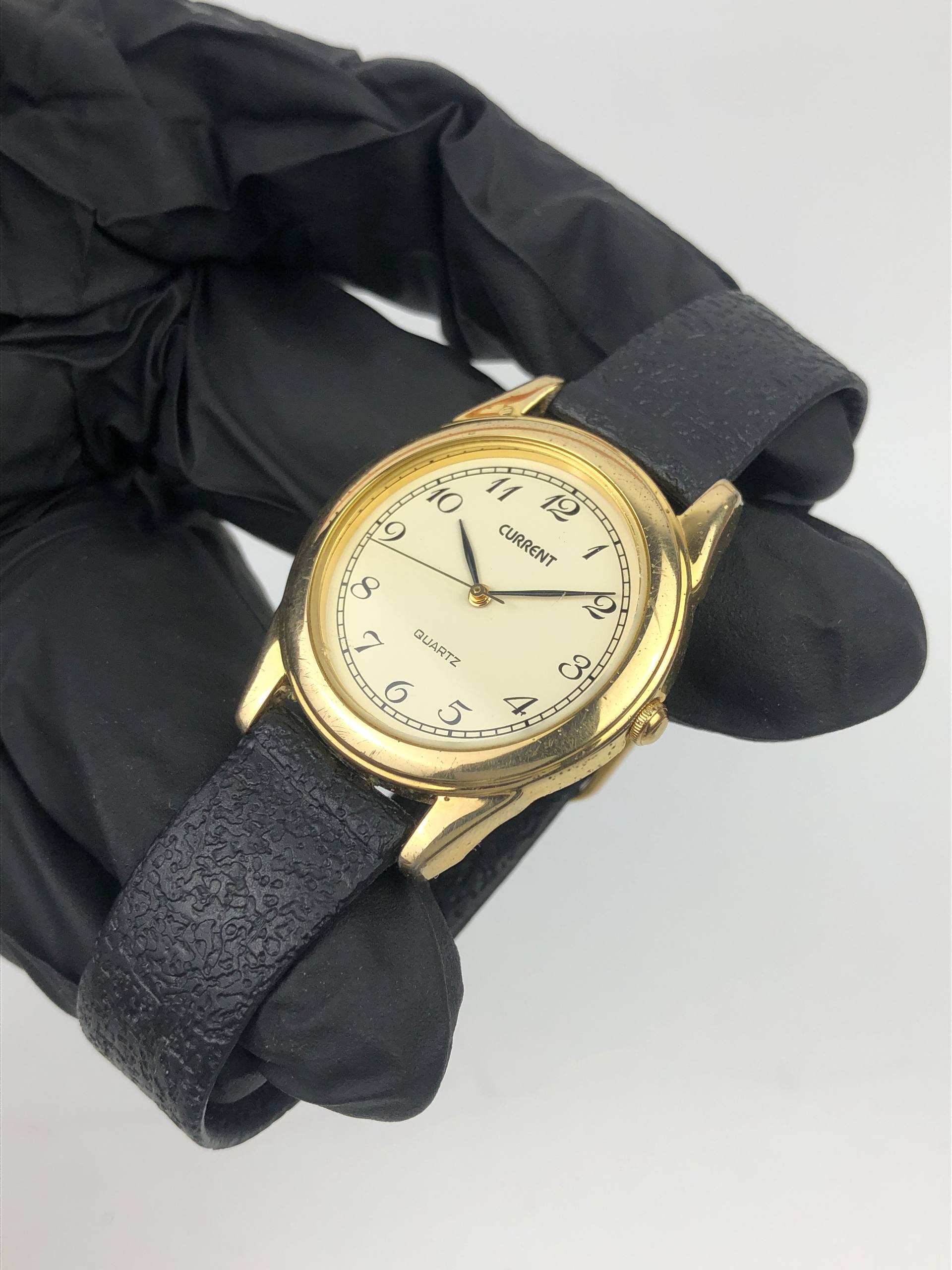 CURRENT QUARTZ V501-A110 CREAM DIAL CLASSIC DRESS WATCH JAPAN MOVEMENT ORIGINAL - Gambar 3