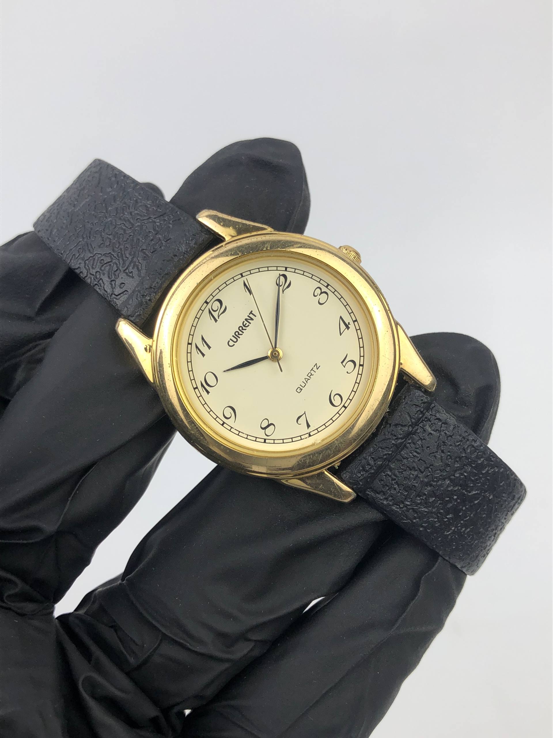 CURRENT QUARTZ V501-A110 CREAM DIAL CLASSIC DRESS WATCH JAPAN MOVEMENT ORIGINAL - Gambar 4