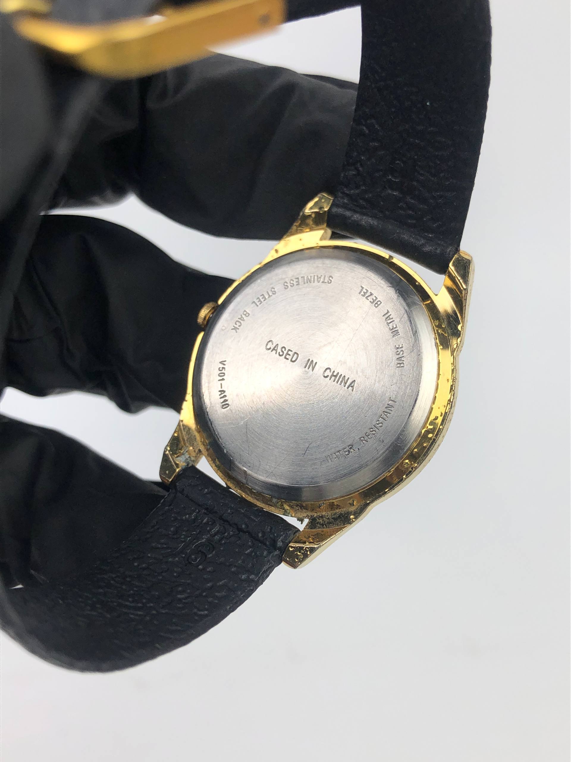 CURRENT QUARTZ V501-A110 CREAM DIAL CLASSIC DRESS WATCH JAPAN MOVEMENT ORIGINAL - Gambar 7