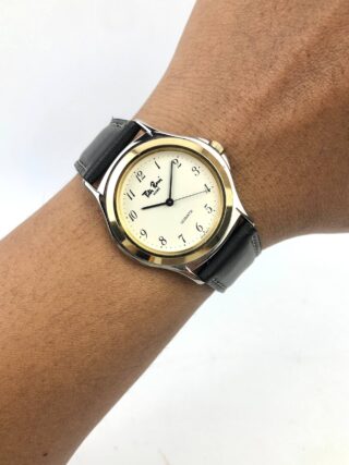 TITA ROME QUARTZ CREAM DIAL TWO TONE DRESS WATCH JAPAN ORIGINAL