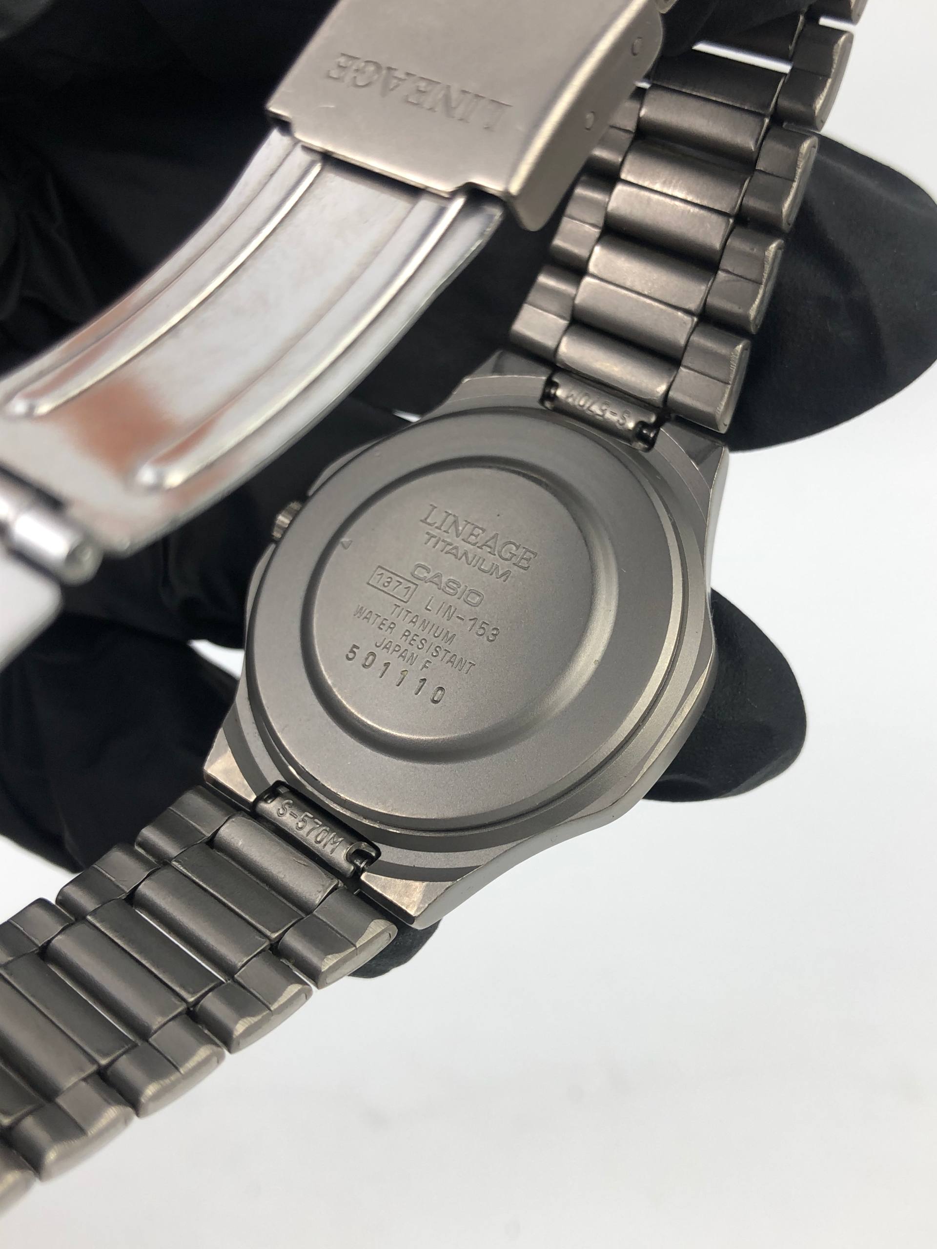 CASIO LINEAGE TITANIUM LIN-1753 DARK GREY DIAL ORIGINAL JAPAN TITANIUM BRACELET - Gambar 8