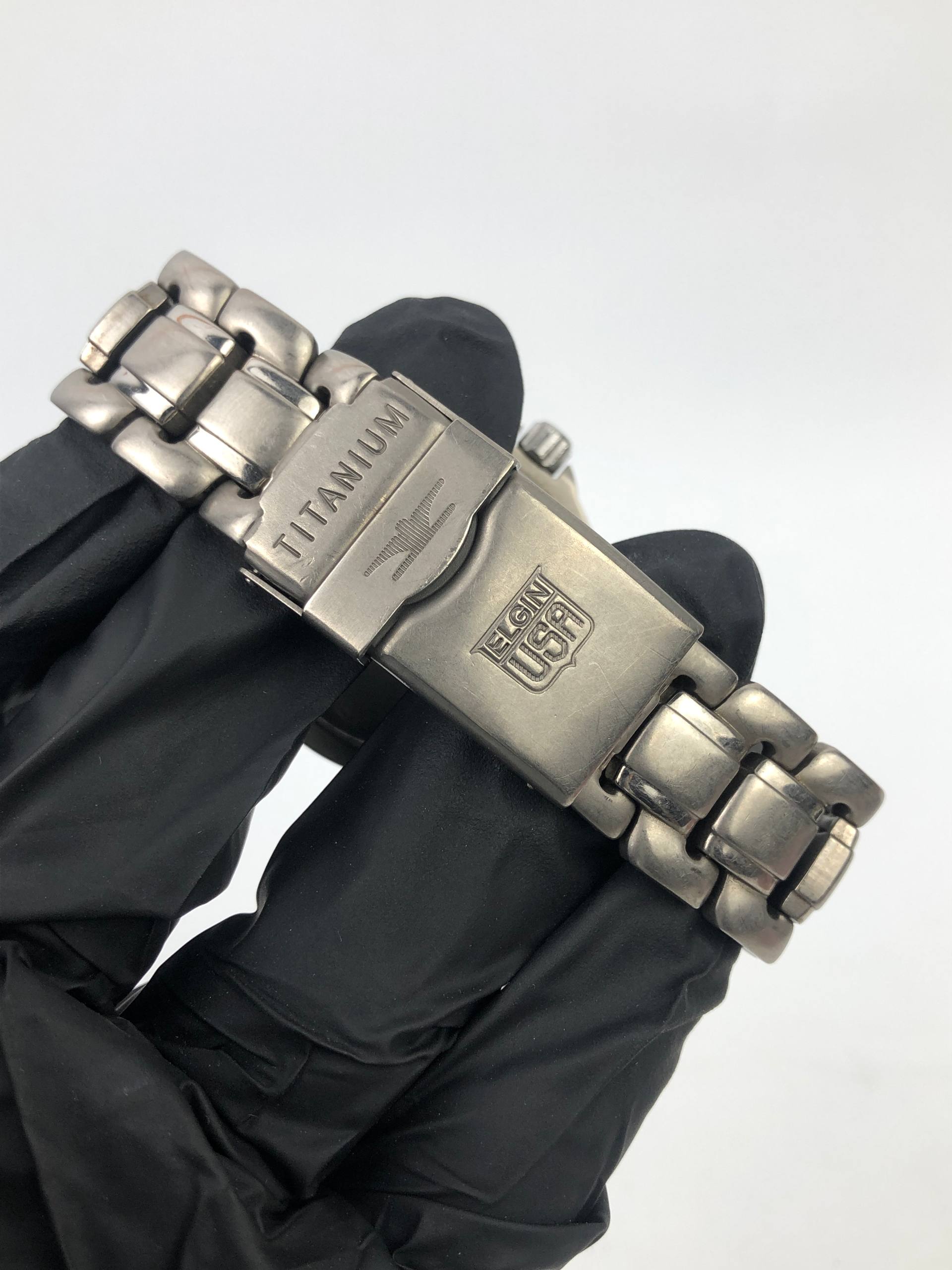 ELGIN TITANIUM SOLAR DRIVE 200M DIVER SILVER DIAL ORIGINAL TITANIUM JAPAN MOVEMENT - Gambar 7