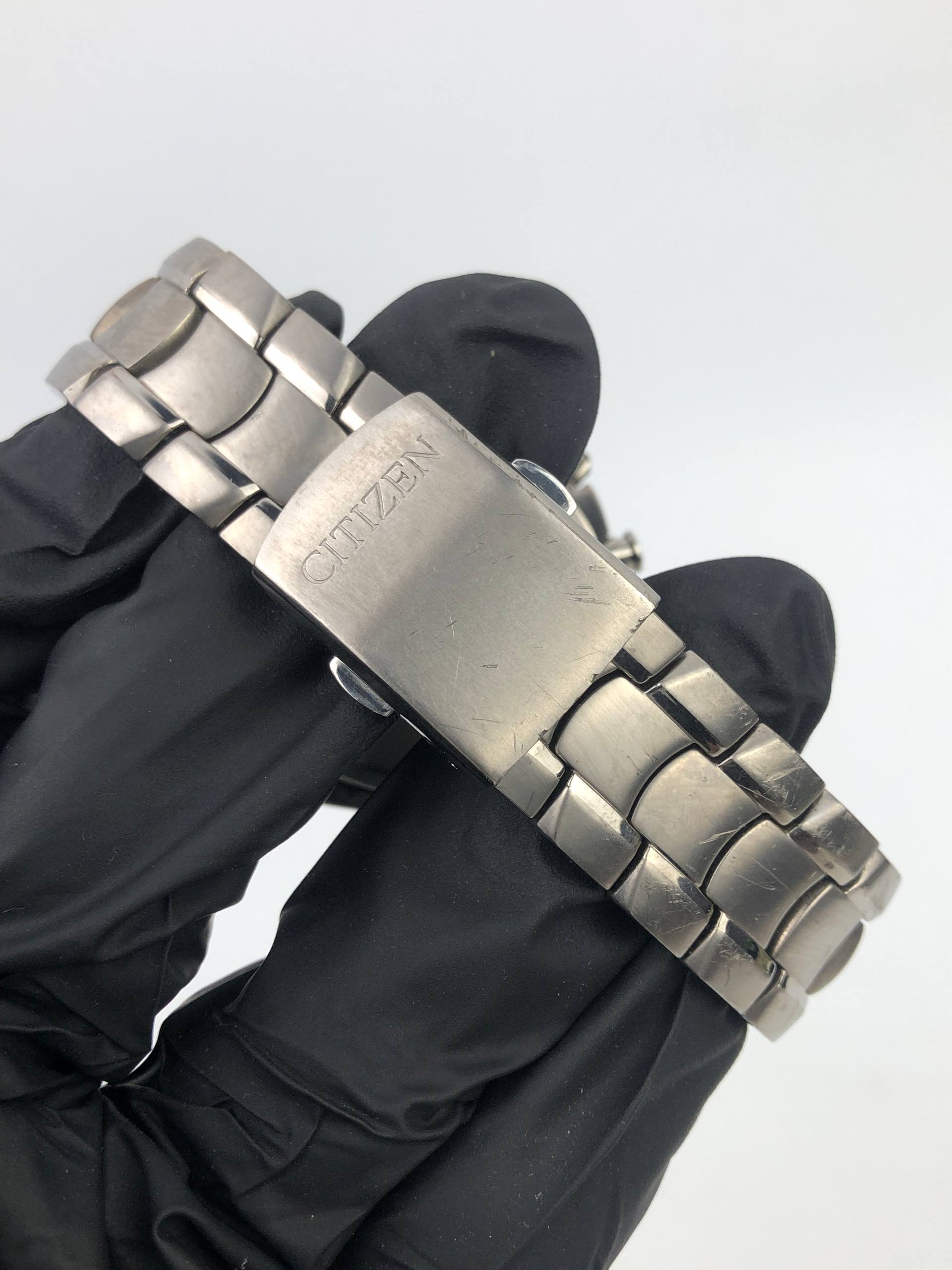 CITIZEN ECO DRIVE CHRONOGRAPH TITANIUM H570-S030757 SILVER DIAL ORIGINAL - Gambar 7