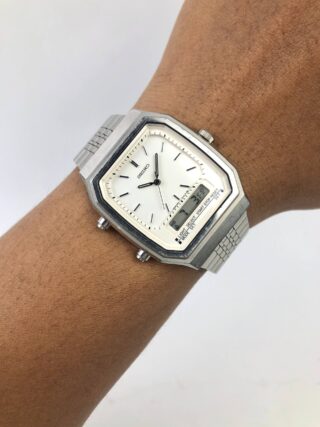 SEIKO H601-5070 ANA-DIGI DUO DISPLAY QUARTZ ALARM CHRONOGRAPH JAPAN