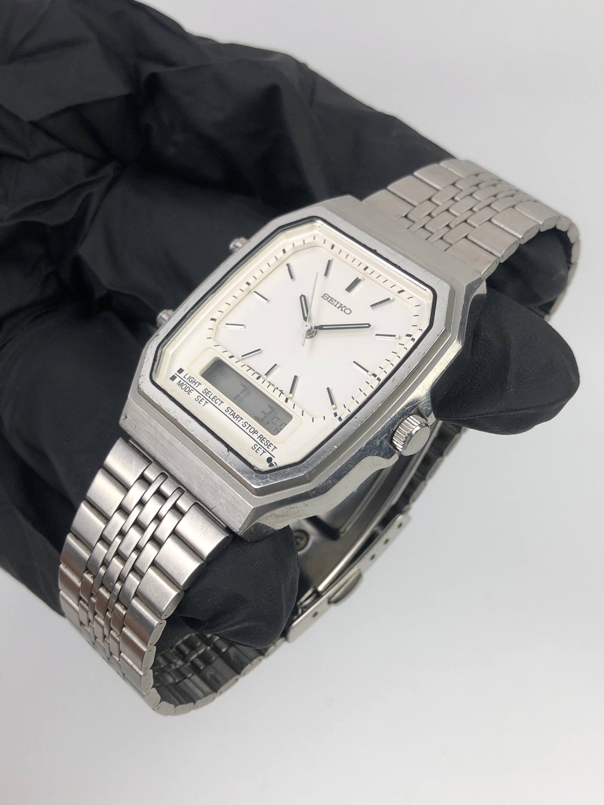 SEIKO H601-5070 ANA-DIGI DUO DISPLAY QUARTZ ALARM CHRONOGRAPH JAPAN - Gambar 3