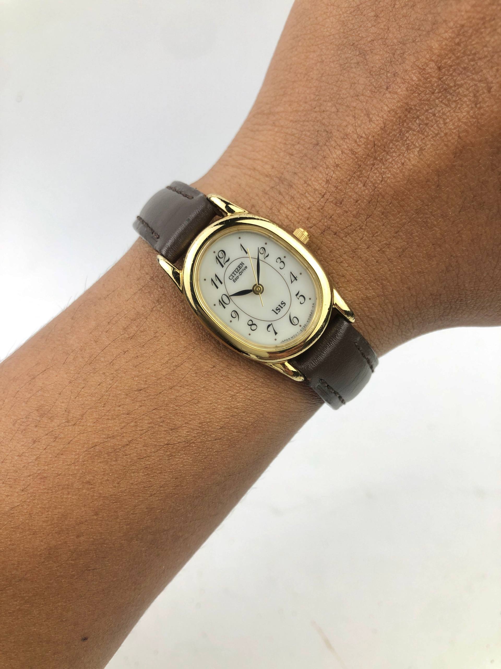 CITIZEN ISIS ECO-DRIVE E030-K16539 BAIGNOIRE BREGUET DIAL JAPAN LADIES WATCH
