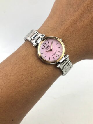 OPUS SOLARMATE EL31 PINK DIAL SOLAR JAPAN LADIES WATCH STAINLESS STEEL