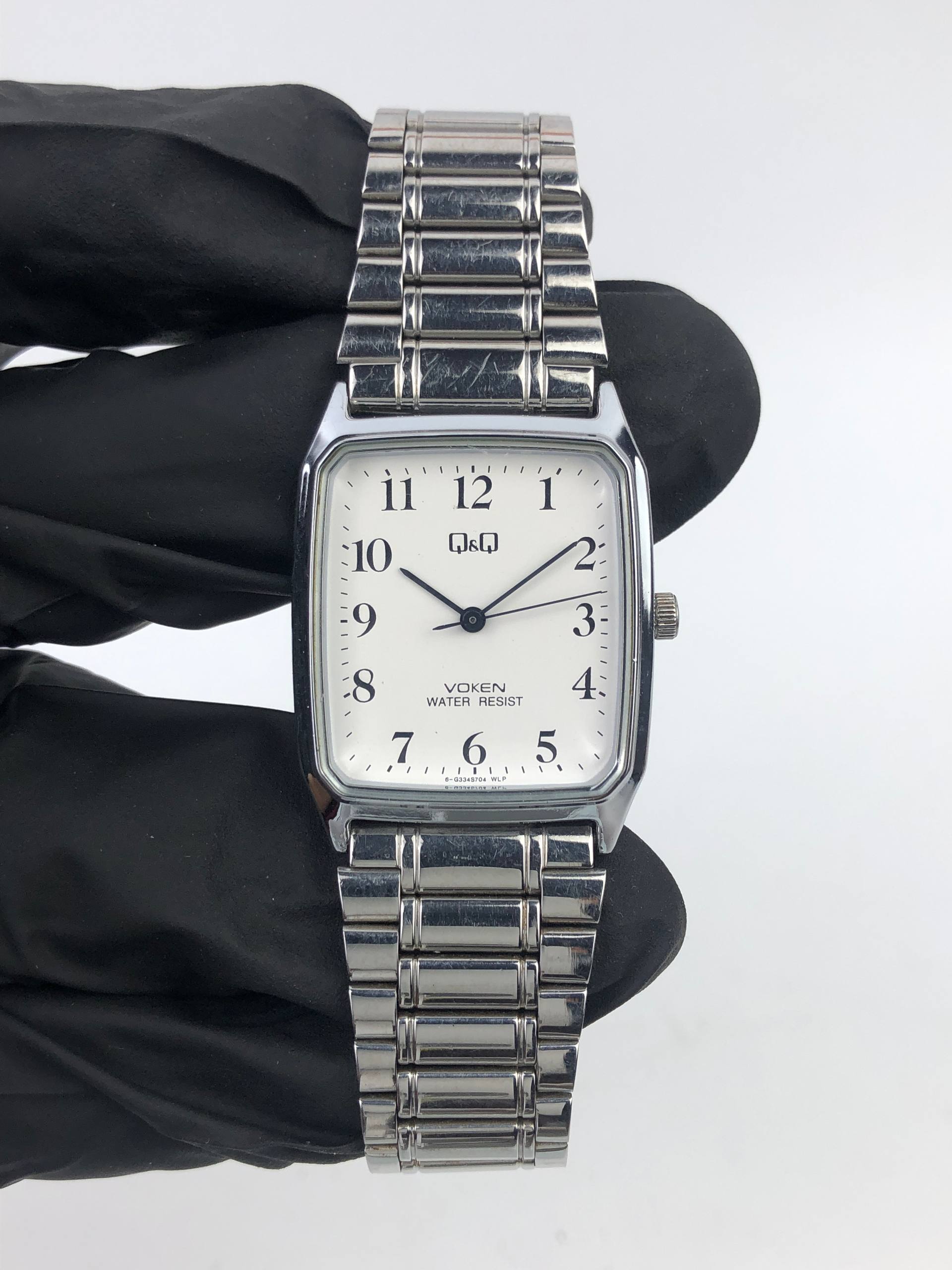 Q&Q QUARTZ JAPAN MOVT DIAL PUTIH ANGKA ARAB BRACELET STAINLESS STEEL - Gambar 2