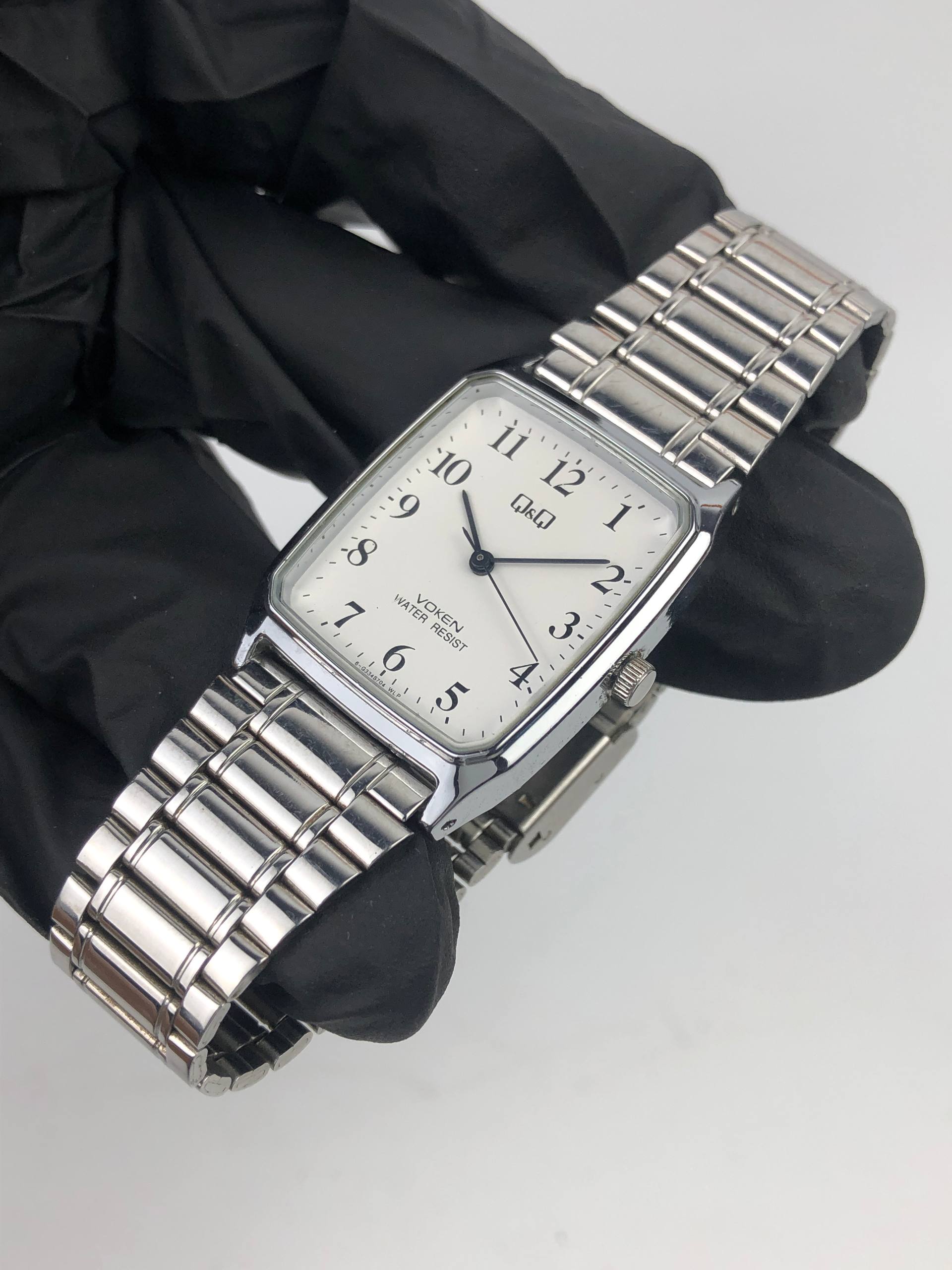 Q&Q QUARTZ JAPAN MOVT DIAL PUTIH ANGKA ARAB BRACELET STAINLESS STEEL - Gambar 3