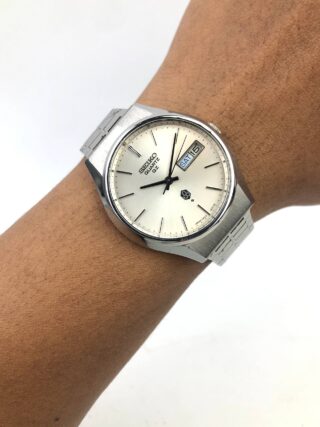 SEIKO QZ 0923-8010-G QUARTZ JAPAN DAY DATE VINTAGE BRACELET STAINLESS STEEL