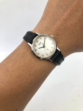SEIKO 2621-0020 QUARTZ JAPAN CREAM DIAL ARABIC NUMERAL LEATHER