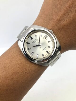 SEIKO AUTOMATIC 7005-7031 SILVER SUNBURST DIAL APPLIED INDEX STAINLESS STEEL